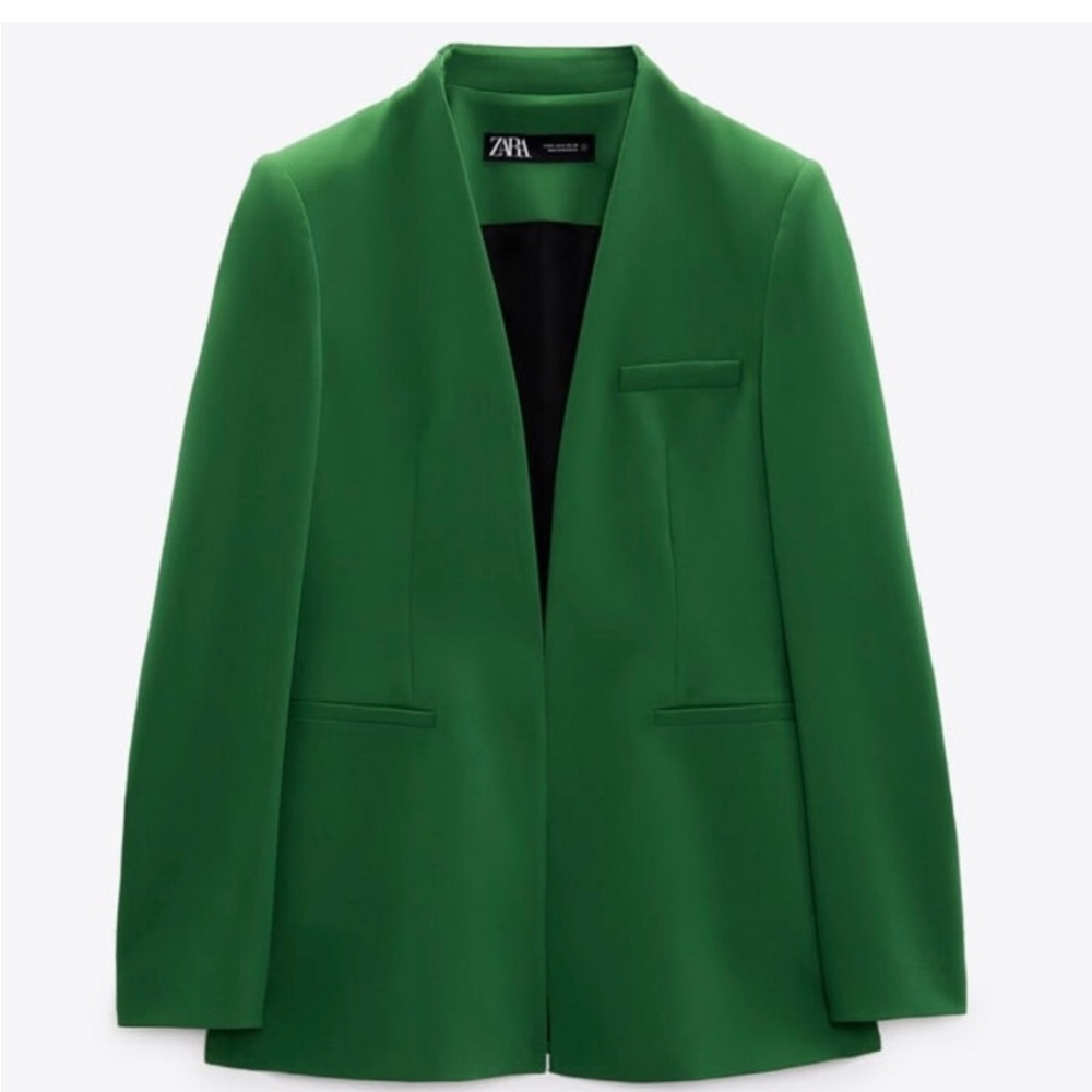 ZARA COLLARLESS BLAZER